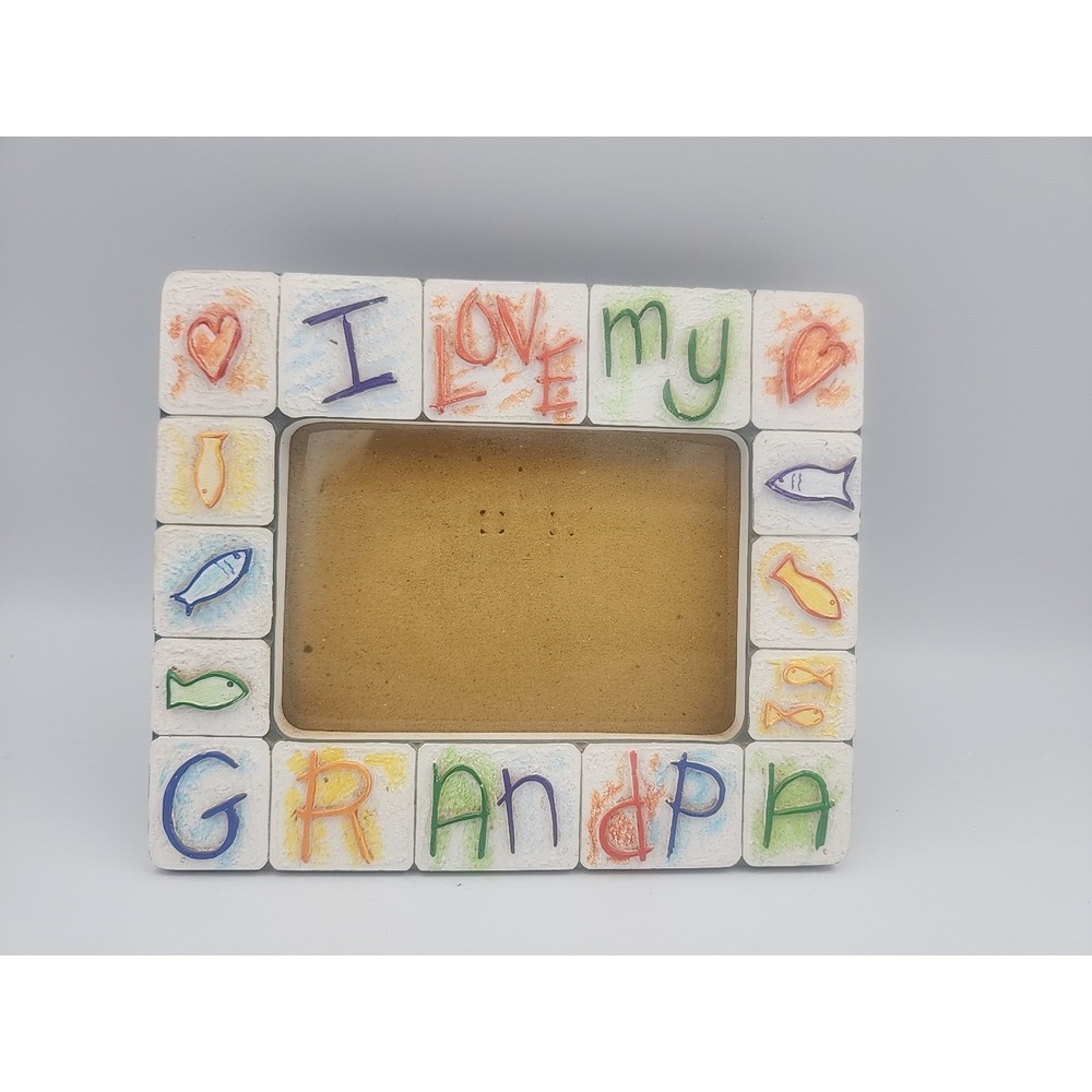 Russ Berrie Skribbles "I Love My Grandpa" 5x3.5"‎ Picture Frame